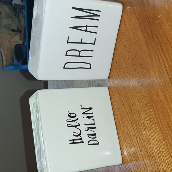 2 ceramic word blocks - Picture 1 of 5